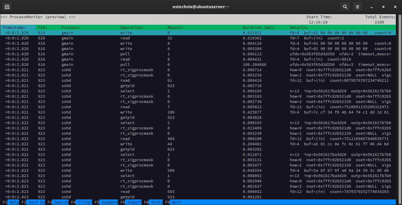 Системные вызовы linux. Таблица системных вызовов Linux. Порт активности мониторинга. Process Monitor.